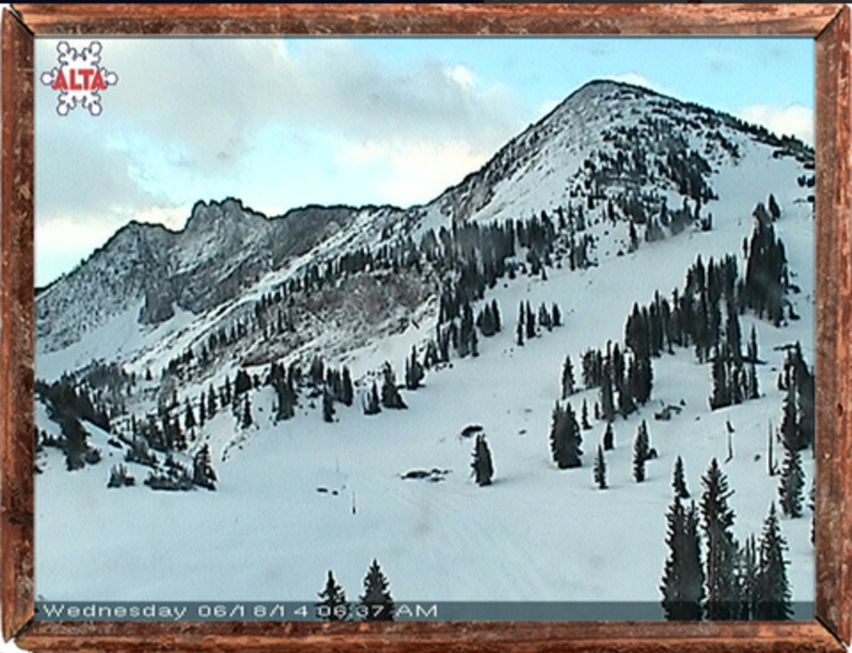 Alta's Snow Cam on Tuesday