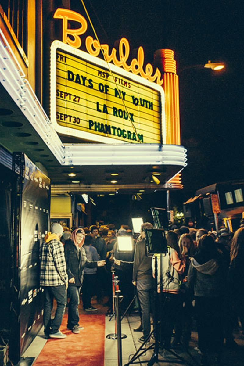 Red Bull and MSP rolled out the full premiere treatment outside the Boulder Theatre. PHOTO: Christopher D Thompson/Red Bull Content Pool