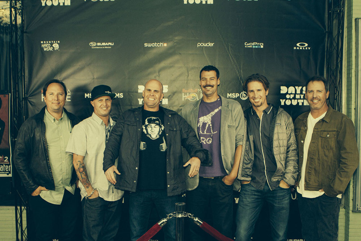 The filmmakers, including MSP's Murray Wais, Scott Gaffney, and Steve Winter, in addition to Red Bull's Charlie Rosene. PHOTO: Christopher D Thompson/ Red Bull Content Pool