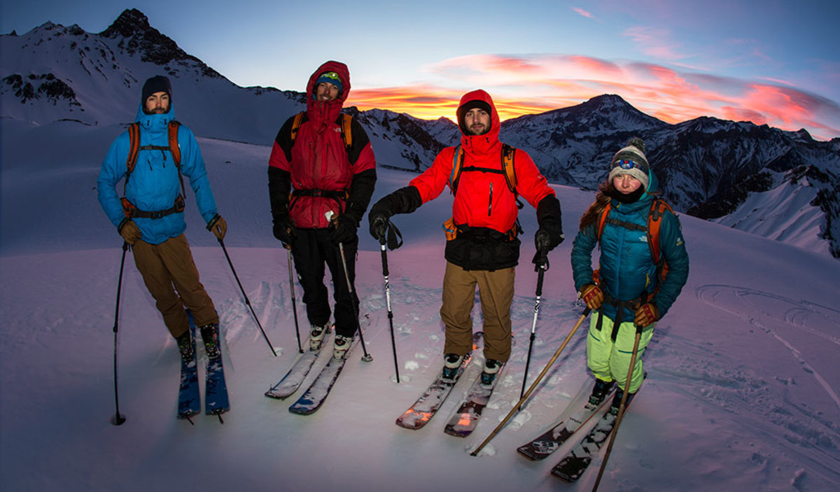 From the left, Cristóbal “Chopo” Diaz , Sebastián Rojas, Vicente “Vicho” Sutil, and Soledad Diaz. PHOTO: The North Face Chile