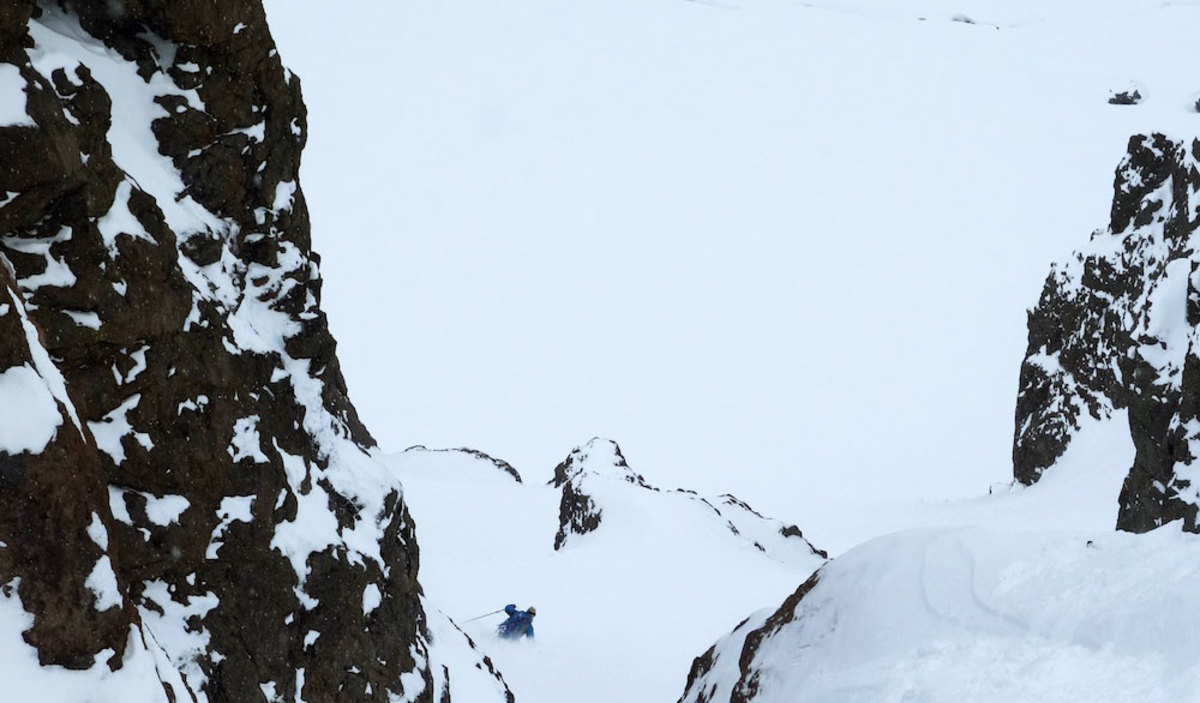 Drew Tabke milking several thousand feet worth of September turns. PHOTO: Griffin Post