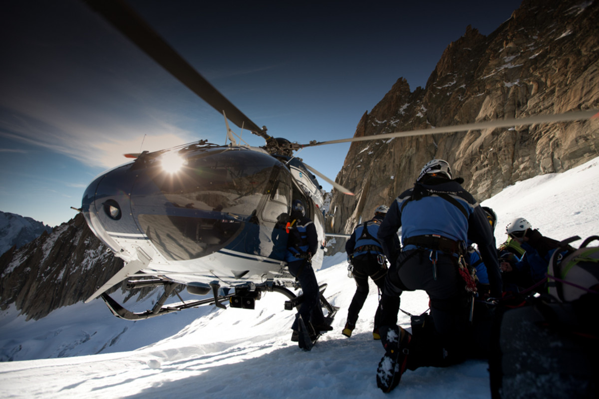 The Peloton de Gendarmerie de Haute Montagne responds to the call. PHOTO: David Rastouil