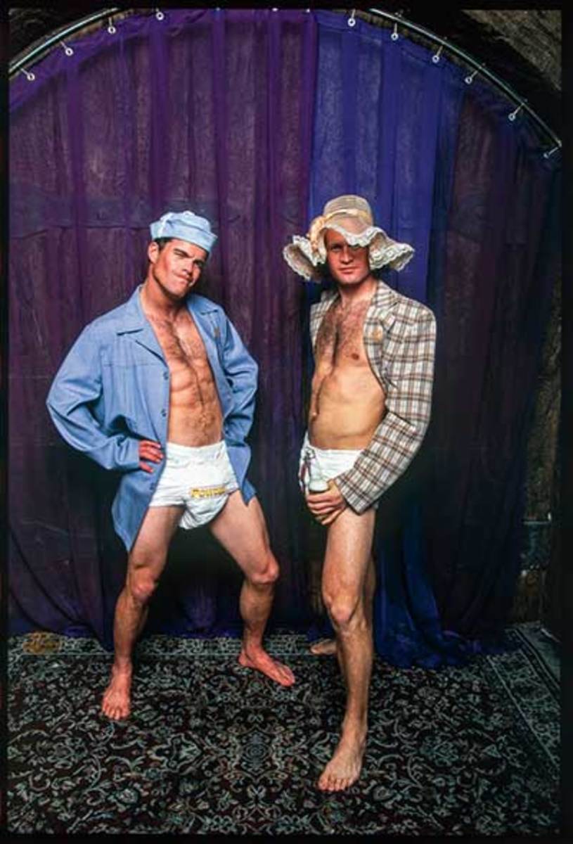 The greats of Powder Awards lore, Scott Gaffney and Shane McConkey.
