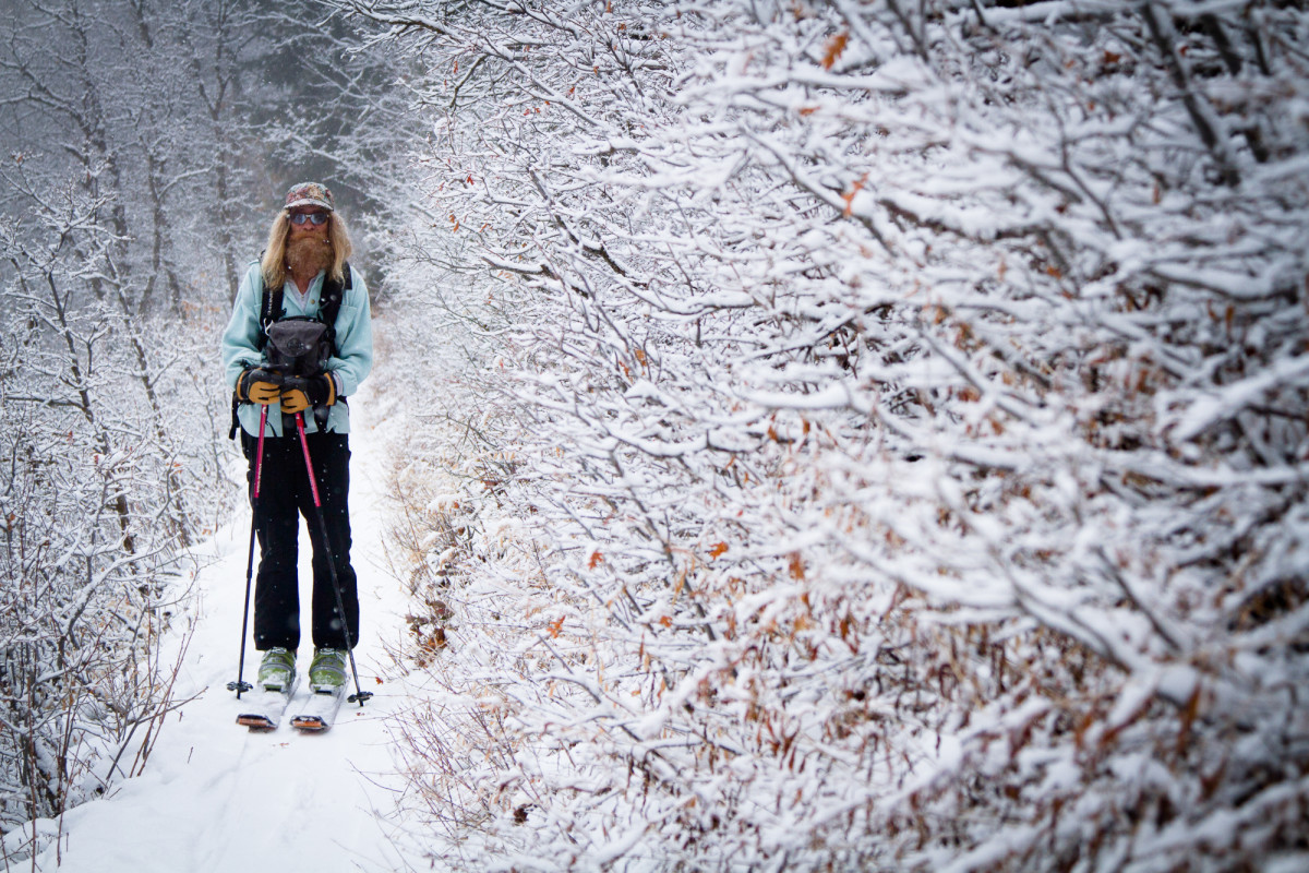 "I want to be the only geriatric skier out there." PHOTO: