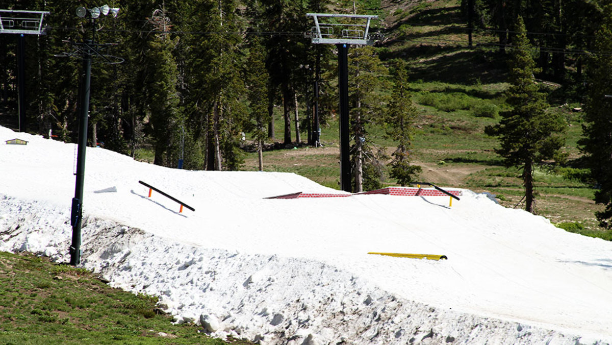 Strategic run placement and meticulous care of the snow will keep Woodward Tahoe on slopes this summer. PHOTO: Courtesy of Woodward Tahoe