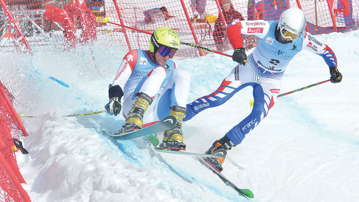 How many tele skiers does it take to screw in a lightbulb? Five. One to screw in the bulb. Four to tell him how sweet his turns were. PHOTO: Telemark World Championships
