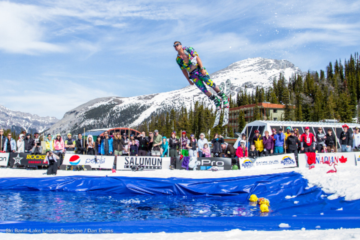 Greatness has never looked so soggy. PHOTO: Ski Banff-Lake Louise-Sunshine.