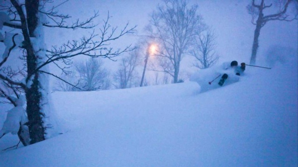 Eric Dyer does the twilight dance at Kiroro Resort. PHOTO: Kade Krichko