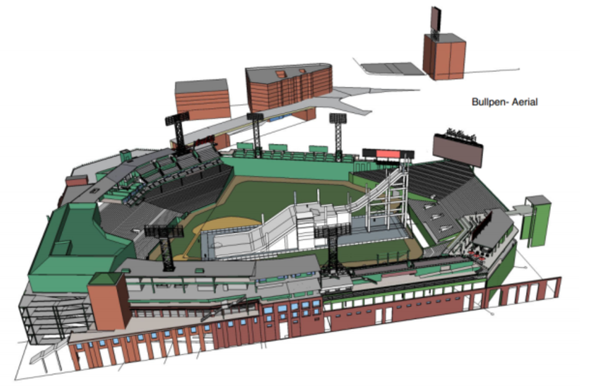 An initial rendering of Fenway's wicked big bootah, kehd. PHOTO: USSA.