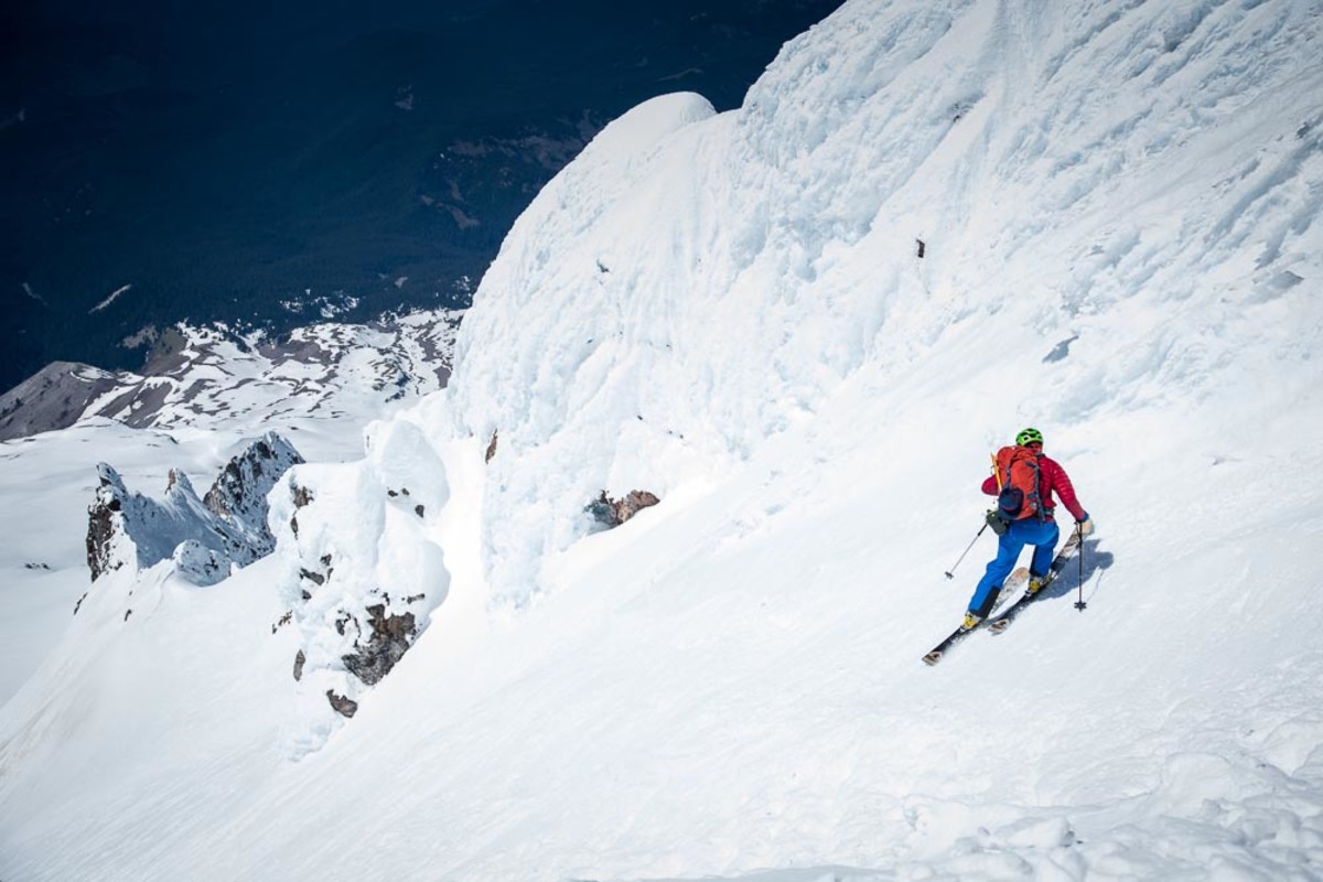 Ben Horan prefers his ski tours sunny side up. Location: Mount Hood. PHOTO: Tom Robertson