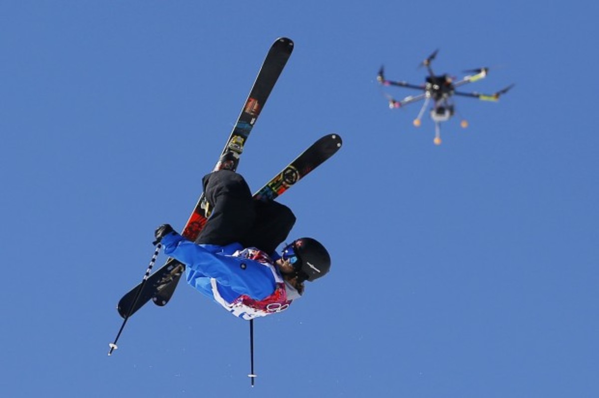 Beep beep! U.F.O. (unmanned flying object) coming through. PHOTO: Sergel Grits/AP
