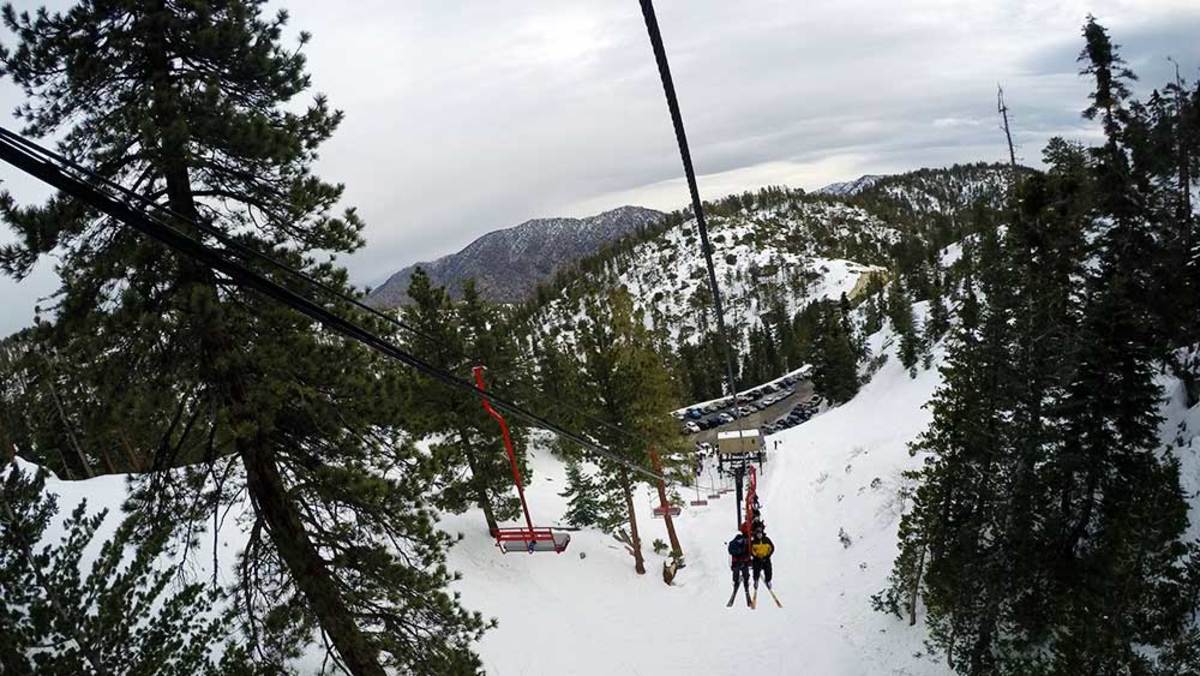 Mount Waterman Ski Area, an hour's drive from Los Angeles, opened for the first time in five years last weekend. PHOTO: Julie Brown