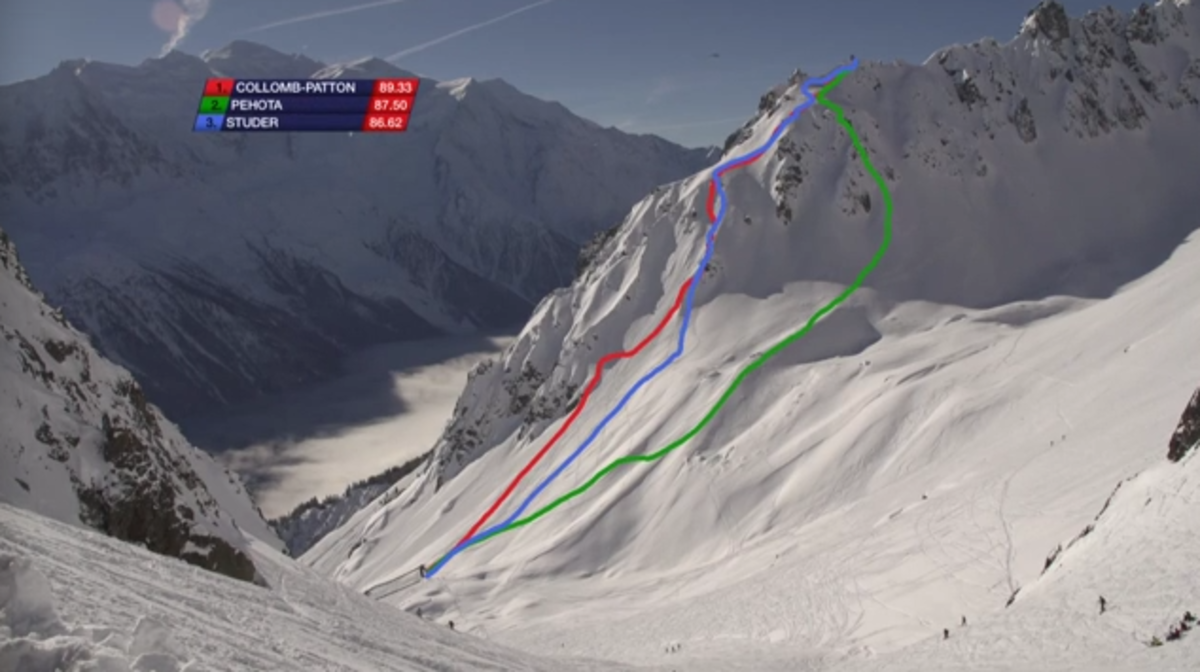 Green means go. Logan Pehota found himself a creative line. PHOTO: Freeride World Tour
