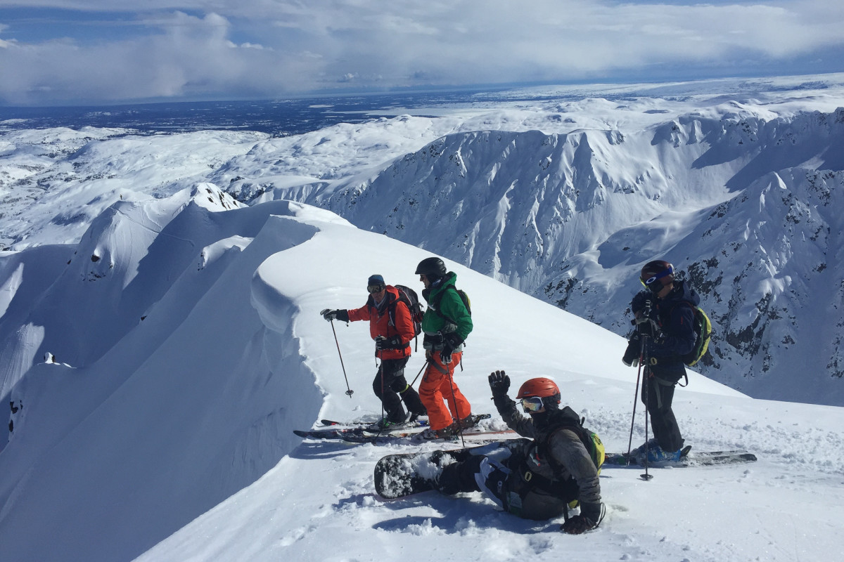 Moe, in the red jacket, guides in Alaska three months a year, and urges more people to educate themselves on backcountry safety basics before venturing beyond the gates. PHOTO: Mike Overcast