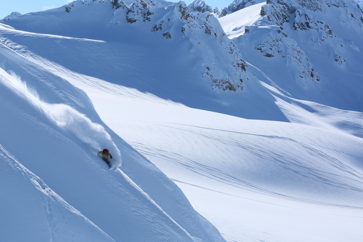 Today, Moe sets his cruise control, and slashes a spine in Alaska. PHOTO: Mike Overcast