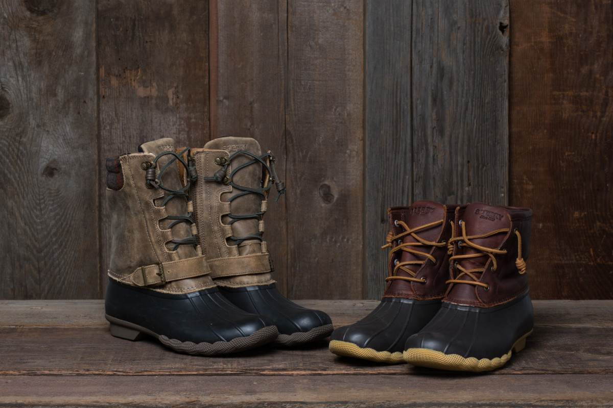 Still a low-profile boot easy to travel in, a higher shaft and leather outter make the the Saltwater Misty (left) a strong choice for burlier winter days. PHOTO: Maggie Kaiserman