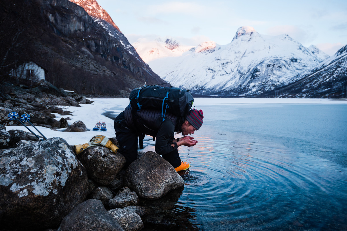 Chad Sayers in the abundant natural resources of Northern Norway.