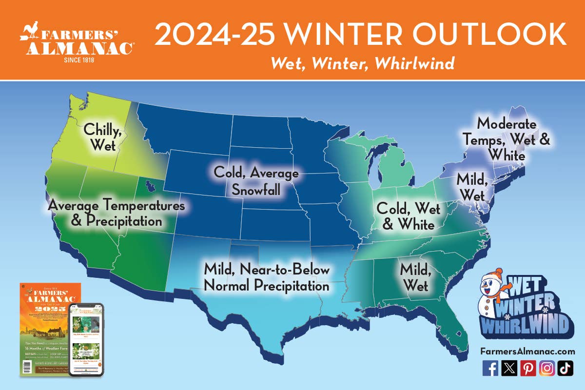 Winter '24/'25 Forecast Predictions: Farmers' Almanac - POWDER