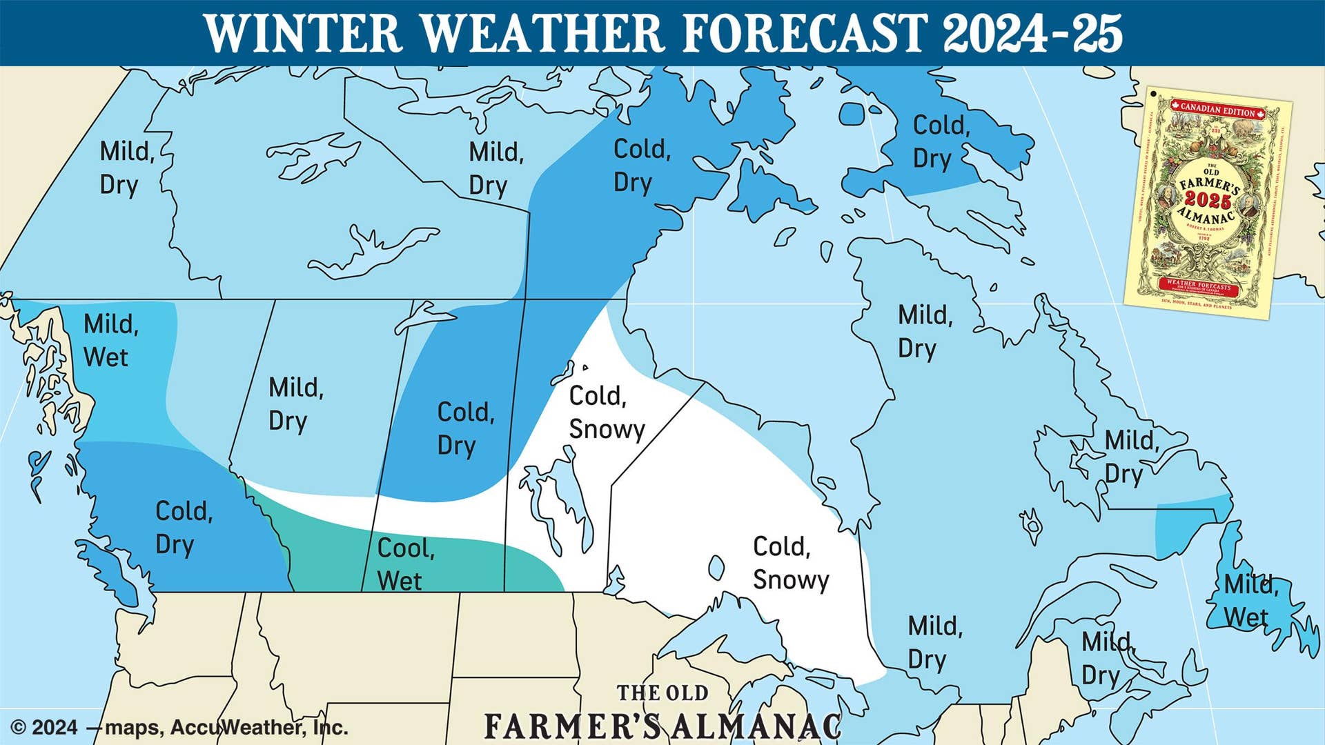 The Old Farmer's Almanac Canada Winter 2024-2025 Forecast - POWDER