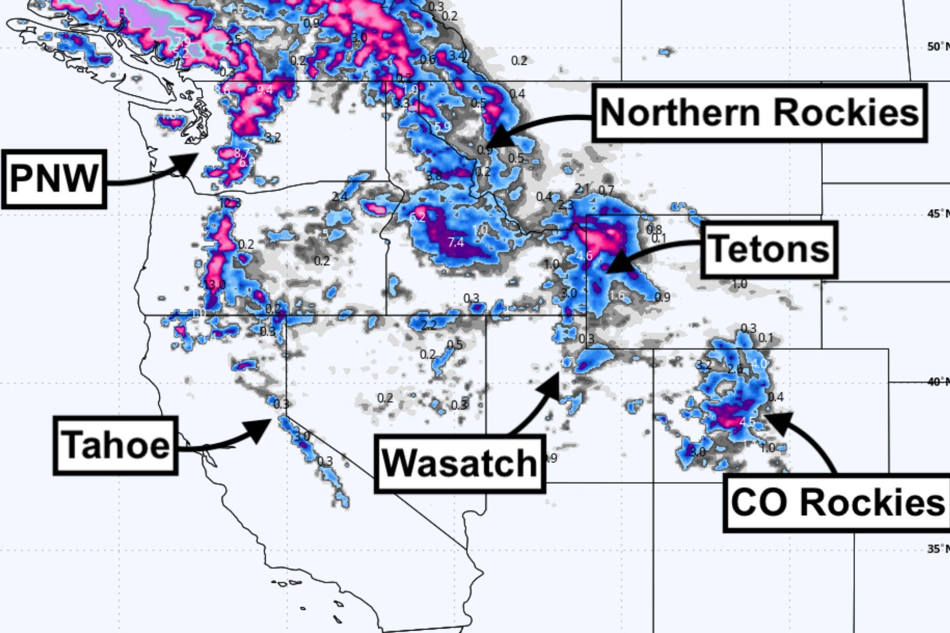 Winter Storm Will Dump Feet of Snow Across The West This Week - POWDER