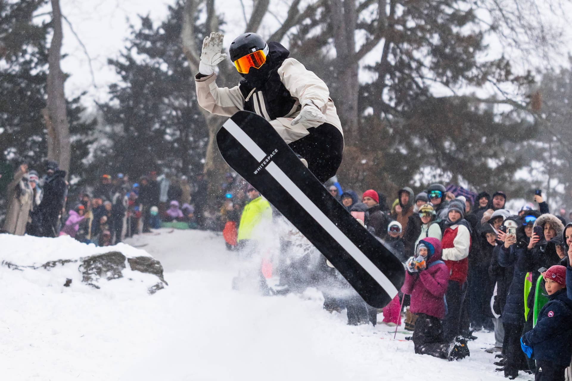 Shaun White Snowboards Central Park After Massive Storm - POWDER