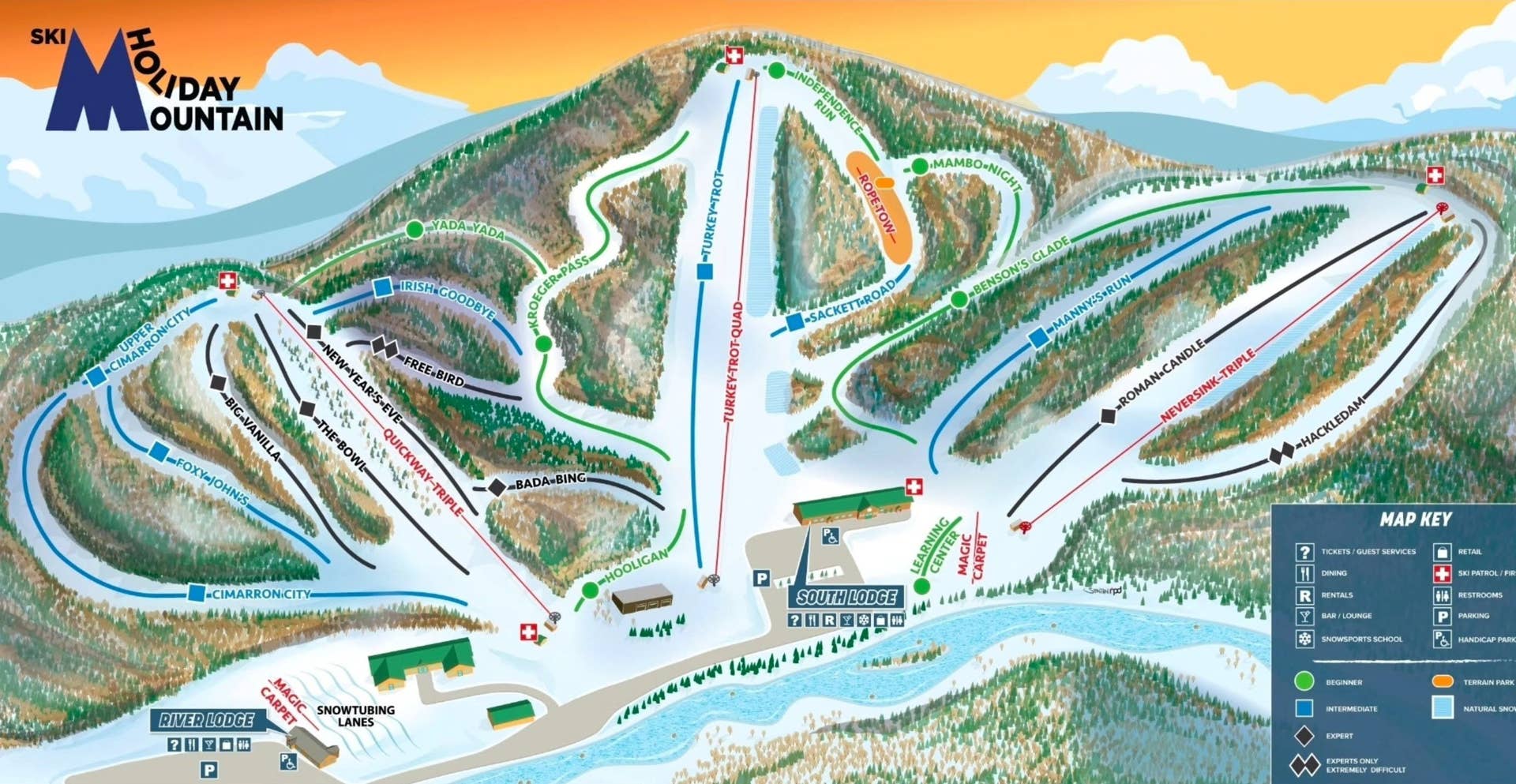 Holiday Mountain, NY Reveals New Ski Trail Map - POWDER