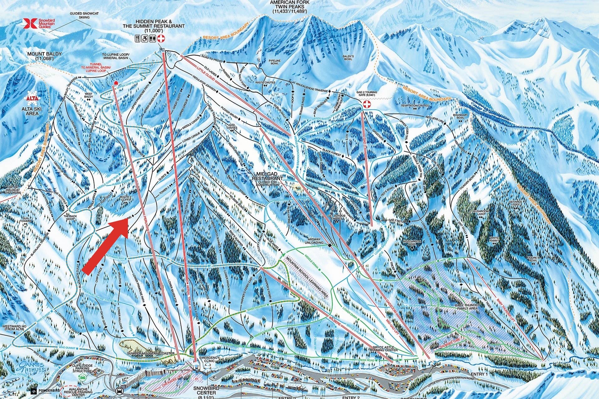 Snowbird Map.pdf Snowbird, Utah's Unsanctioned Pond Skim Was Pure Comedy - POWDER