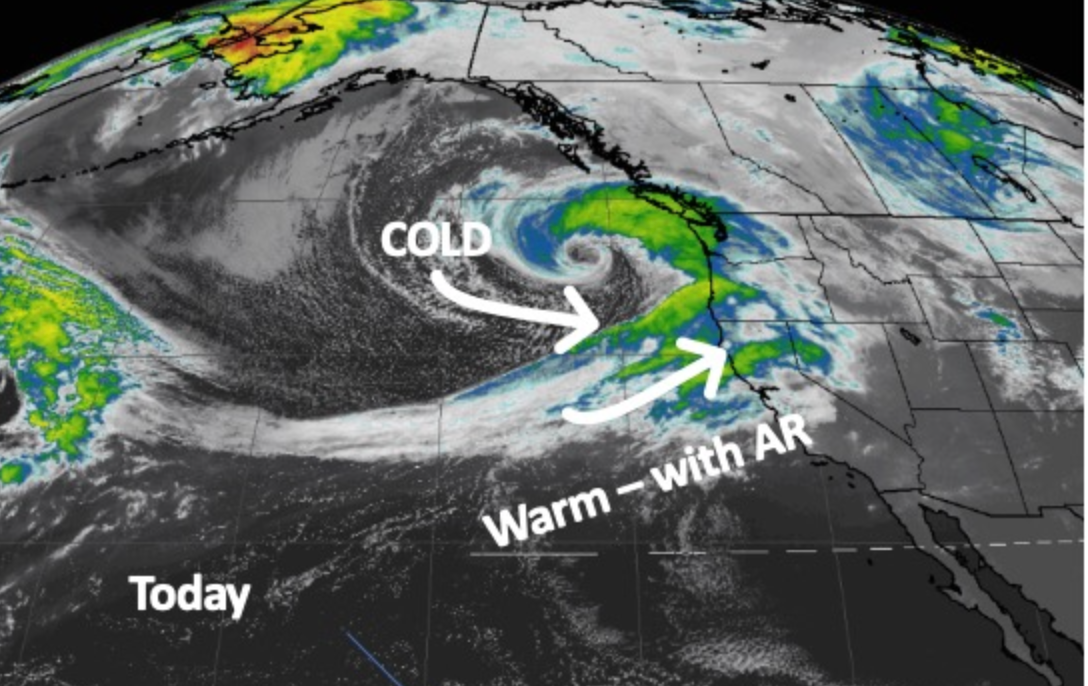 Atmospheric River to Bring Several Feet of Snow to California - POWDER