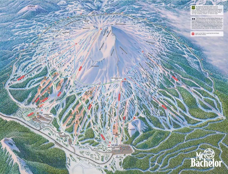 Mt. Bachelor, Oregon Opens Summit Chair - Powder