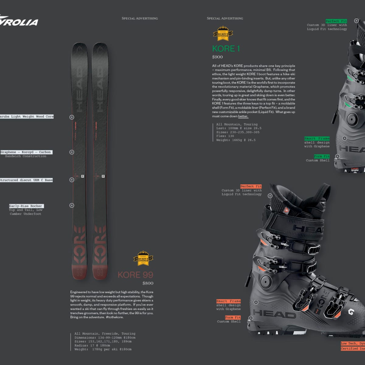 Head ski discount boot sizing