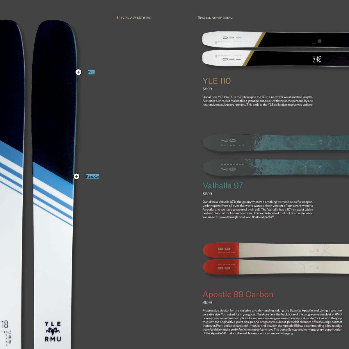 RMU North Shore YLE Pro 118 - Ski Gear 2022 - Newschoolers.com