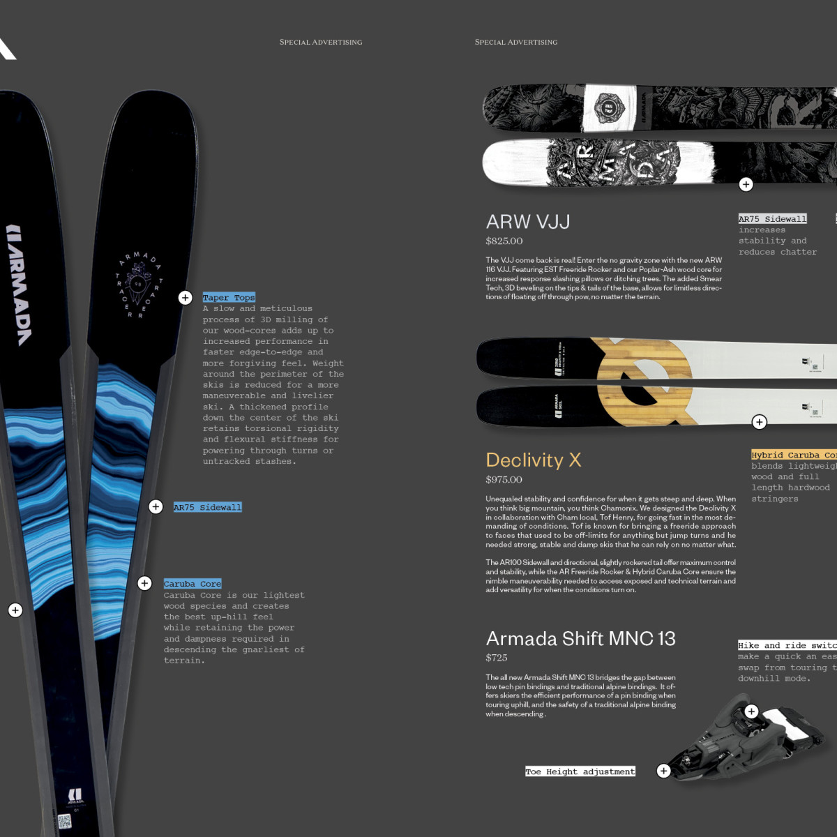 スキービンディング(ARMADA TRACER TOUR) TRACER TOUR | Armada Skis US