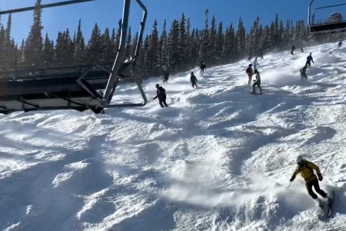 Colorado Skiers Swarm Trail in Seconds After Rope Drop Amid Wild Powder Frenzy (Video)