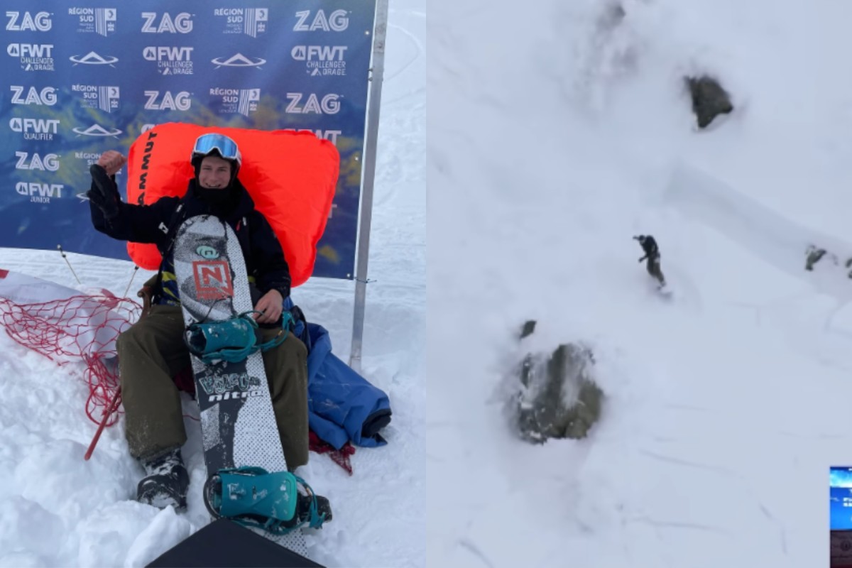 Snowboarder "Stoked to be Alive" After Avalanche Releases on Live TV