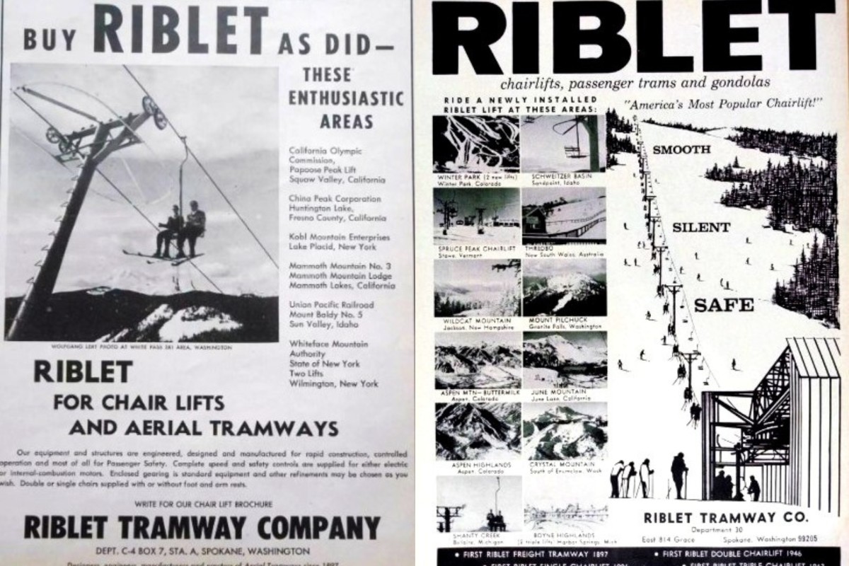 What Happened To The Riblet Double Chairlift?Vintage Ad Surfaces for "America’s Most Popular Chairlift!”
