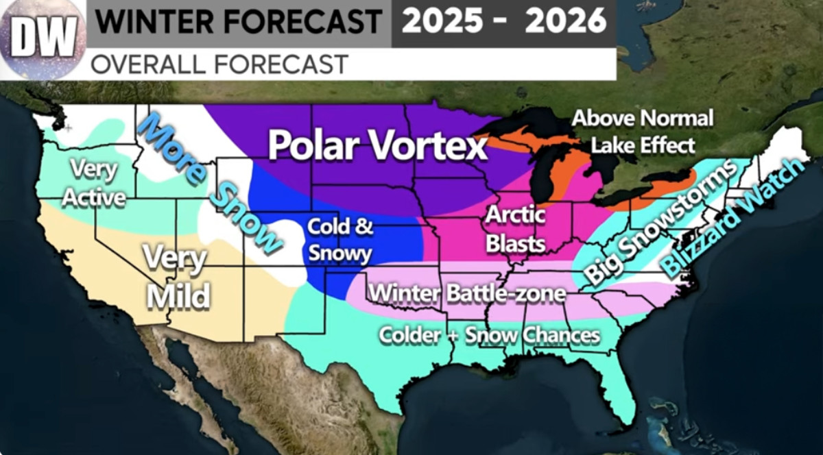 "Historically Cold" Winter Forecasted for Most of Country