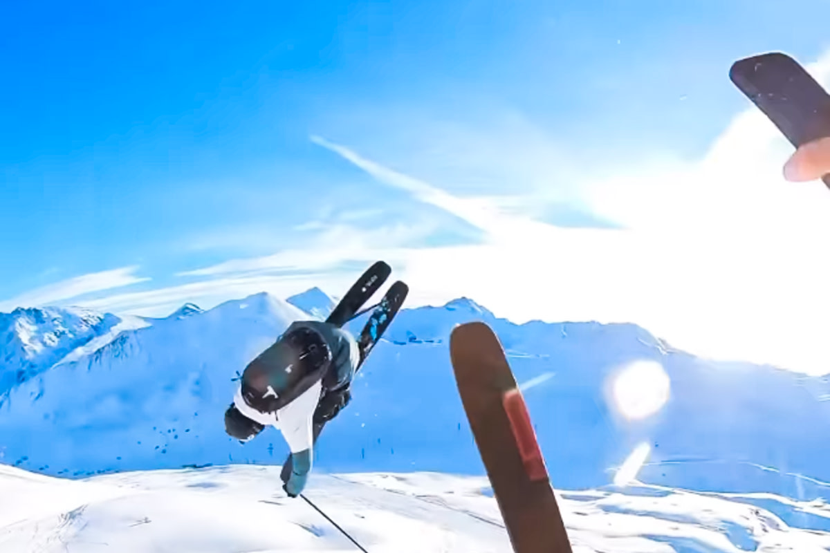 Skier Loses His iPhone On Huge Jump