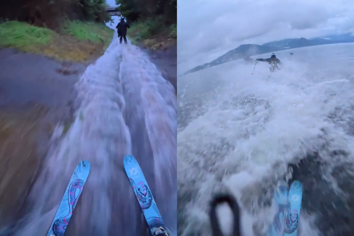 Skiers Find New Offseason Thrill In Towering Drainage Ditch