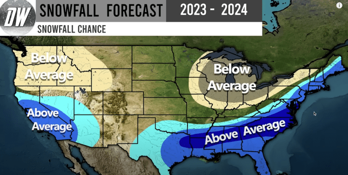 Official El Niño Forecast: Above Average Snowfall Predicted From East ...