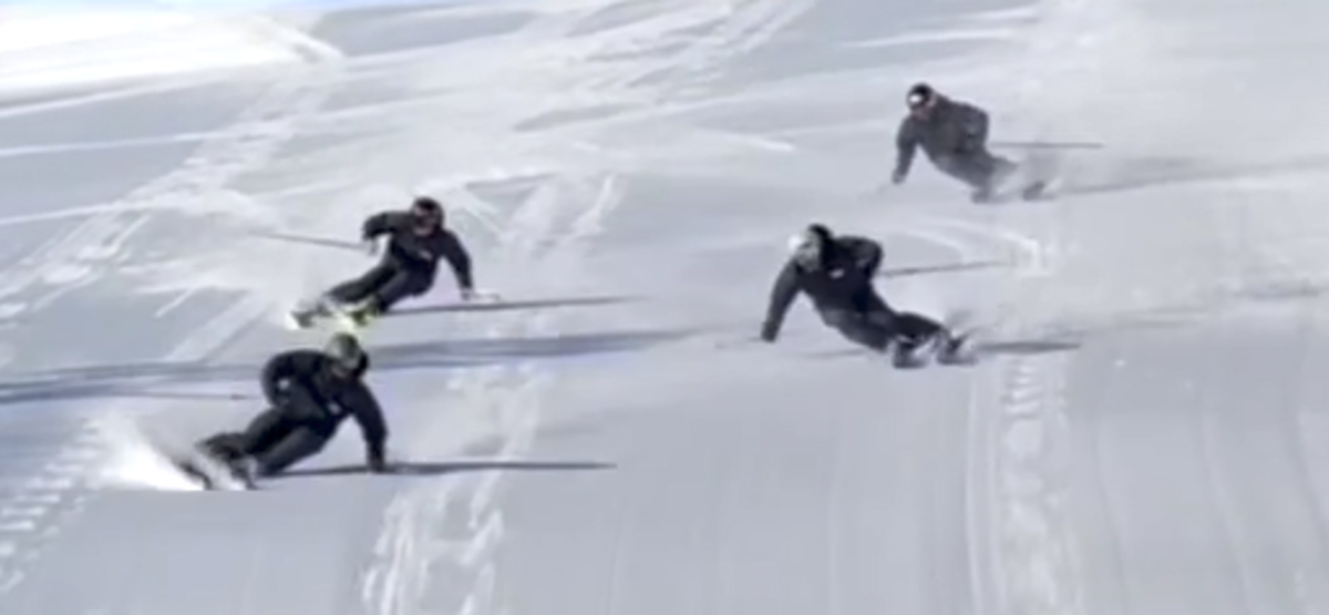 Synchronized Groomer Skiing Is The Definition Of Satisfying Powder