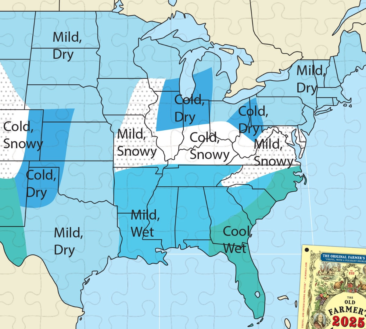 The Old Farmer's Almanac Complete Winter 20242025 Forecast
