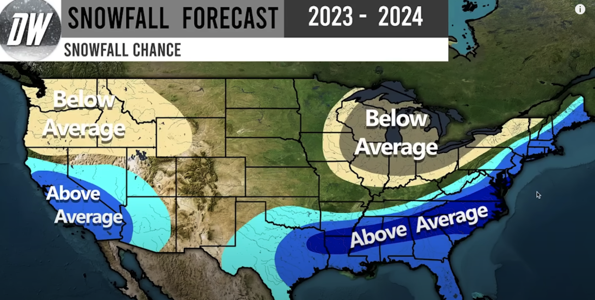 Official El Niño Forecast Above Average Snowfall Predicted From East