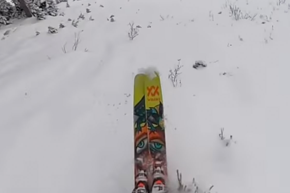 Whistler Skier Dodges Rock On Early Season Powder Run Powder