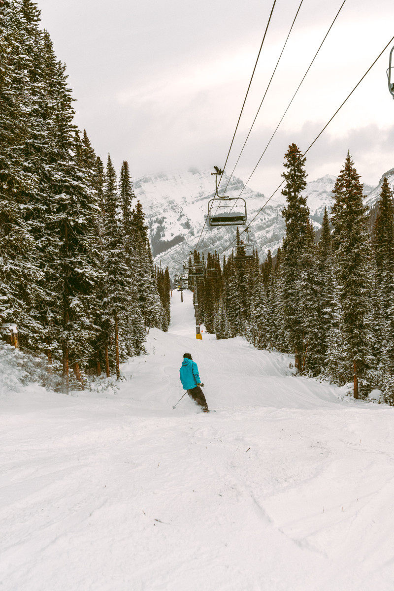 Watch A Dreamy Powder Tree Run at Banff Sunshine Village Powder