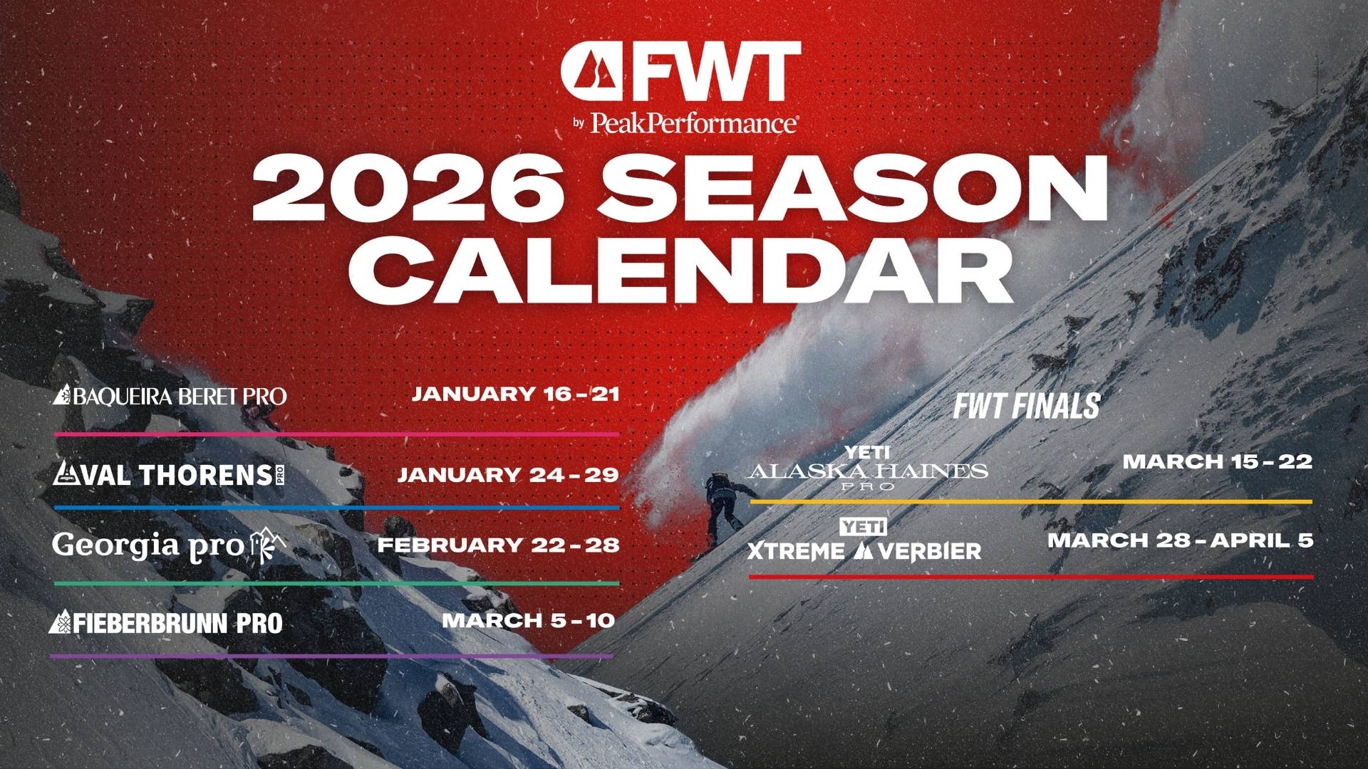 Freeride World Tour 2026 Schedule And Dates Announced Powder