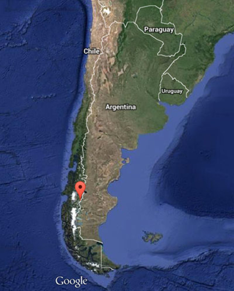 Monte San Lorenzo (3,706 meters) is located in a mountainous and remote area in Patagonia, right on the border between Chile and Argentina. PHOTO: Google Maps