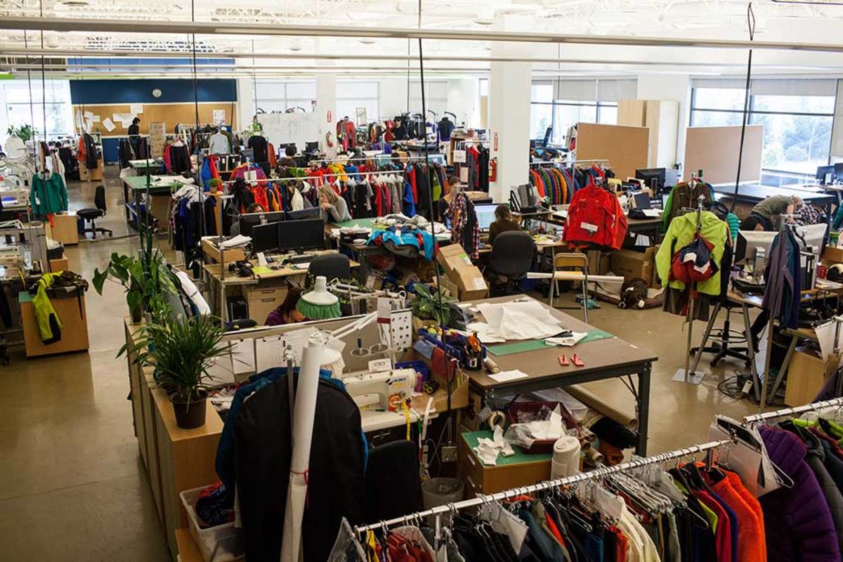 Where the creativity flows, the design floor at the Arc'teryx headquarters in Vancouver. PHOTO: Jakob Schiller