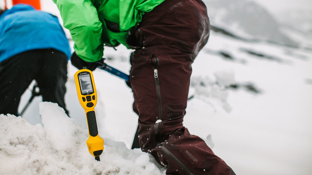The AvaTech SP1 probe was sent out to avalanche centers and ski areas this winter for a beta test. Avy professionals say it's a valuable new tool to gather data quickly. But it cannot replace the protocols in place to determine snowpack stability. PHOTO: Courtesy of AvaTech