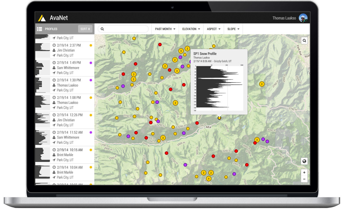 With the AvaNet social platform, snow safety professionals can share data easier and faster. PHOTO: Courtesy of AvaTech