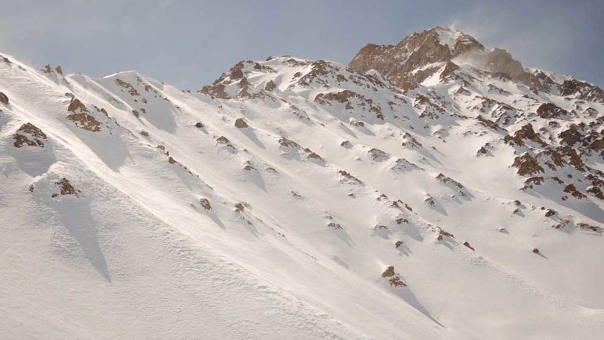 The venue for the second day of the big mountain competition at Penitentes, Argentina. PHOTO: Courtesy of Tom Winter